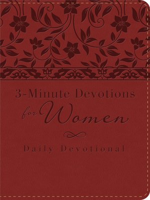 cover image of 3-Minute Devotions for Women: Daily Devotional (burgundy)